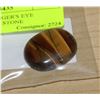 Image 1 : 38 CT NATURAL TIGER'S EYE CABACHON OVAL STONE