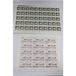 LOT OF 2 FULL SHEETS OF STAMPS