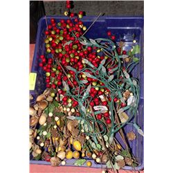 BOX OF LIGHTS AND ARTIFICIAL FOLIGE