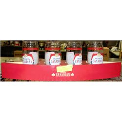 MOLSON CANADIAN COLLECTORS BOAT WITH FOUR GLASSES