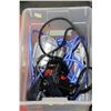 Image 1 : BOX OF TOOLS, CORDS AND BINOCULERS