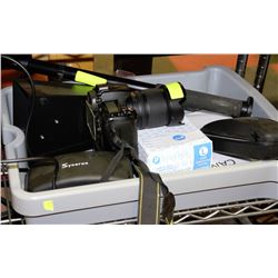 FLAT OF NIKON PROFESSIONAL CAMERA W/ TRIPOD