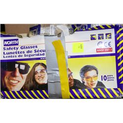 BOX OF 10 NORTH SAFETY GLASSES