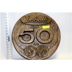 VINTAGE WOODEN LABATT'S 50 BEER