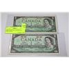 Image 1 : PAIR OF 1867/1967 CANADIAN $1 BANK NOTES