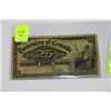 Image 1 : 1900 DOMINION OF CANADA 25 CENT SHINPLASTER