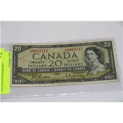 1954 CANADIAN $20 BANK NOTE