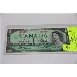 CANADIAN CENTENNIAL ONE DOLLAR BANKNOTE