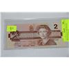 Image 1 : 1986 CANADIAN TWO DOLLAR "ROBIN" BANKNOTE