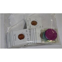 COLLECTION OF ASSORTED COINS & TOKENS