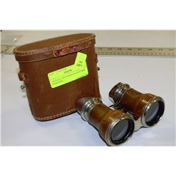 ANTIQUE 1920'S BRASS & LEATHER SPORTIERE