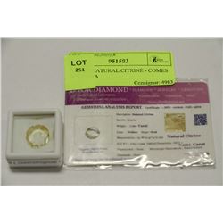 7.001CT NATURAL CITRINE - COMES WITH COA