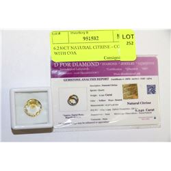 6.240CT NATURAL CITRINE - COMES WITH COA