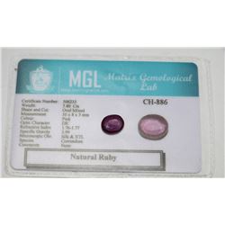 3.80CT NATURAL RUBY - COMES WITH COA