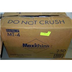 CASE OF "MAXI THINS" - 250 PER BOX