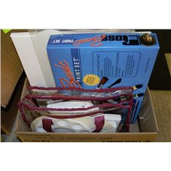 BOX OF PAINTING SUPPLIES