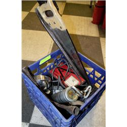 CRATE WITH MISC. TOOLS