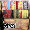 Image 1 : LOT OF 5 ABSTRACT OIL ON CANVAS