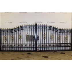 20FT HEAVY DUTY BI-PARTING WROUGHT IRON DRIVEWAY