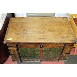 1790 UKRANIAN SHIP CRATE WOODEN CHEST WITH