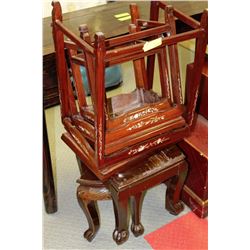 5 ASSORTED NESTING TABLES (DAMAGED)