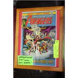 AVENGERS NO. 104 1970'S COMIC BOOK DISPLAY