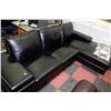 Image 1 : NEW BLACK LEATHERETTE L SHAPPED SECTIONAL W/