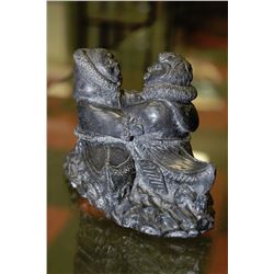 "KAYAKERS" SOAPSTONE WOLF ORIGINAL