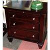 Image 1 : SHOWHOME WOOD 3 DRAWER NIGHT STAND