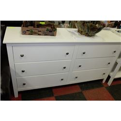 SHOWHOME WHITE 6 DRAWER DRESSER