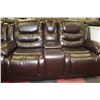 Image 2 : NEW CHOCLATE BROWN LEATHER RECLINING SECTIONAL