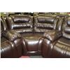 Image 3 : NEW CHOCLATE BROWN LEATHER RECLINING SECTIONAL