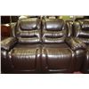 Image 4 : NEW CHOCLATE BROWN LEATHER RECLINING SECTIONAL