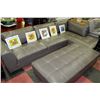 Image 1 : NEW GREY LEATHERETTE L SHAPED SECTIONAL W/
