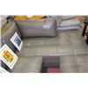 Image 3 : NEW GREY LEATHERETTE L SHAPED SECTIONAL W/