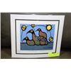 Image 1 : "LOON FAMILY" BY NORVAL MORRISSEAU PRINT SIGNED