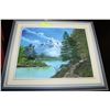 Image 1 : MOUNTAIN SCENE OIL ON CANVAS PICTURE
