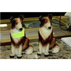 PAIR OF VINTAGE MARBOLEX BY DANESI COLLIE PIGGY