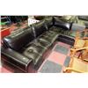 Image 1 : BLACK LEATHERETTE L SHAPED SECTIONAL