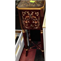 HANDPAINTED STYLE TWO DRAWER STAND (DAMAGED) 36"H