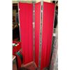 Image 1 : RED FABRIC ROOM DIVIDER SCREEN