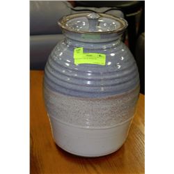 POTTERY CROCK WITH LID