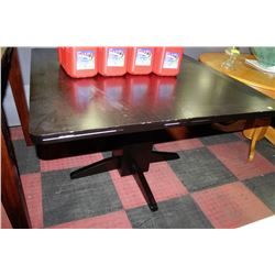 DARK WOOD TONE PEDESTAL TABLE