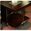 Image 1 : SHOWHOME CRACKED GLASS STYLE WOOD END TABLE