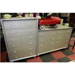 SNAKE SKIN STYLE GREY 6 DRAWER CHEST OF DRAWERS &