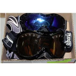 BOX W/ 2 SETS OF SNOWBOARD/SKI GOGGLES