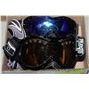 Image 1 : BOX W/ 2 SETS OF SNOWBOARD/SKI GOGGLES