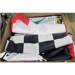 BOX W/10 LARGE FLAGS INCL. CANADA &