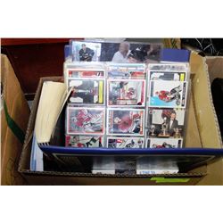 BOX W/BINDER OF OVER 230 COLLECTABLE