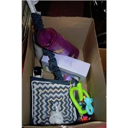 BOX OF NEW BABY TOYS ETC